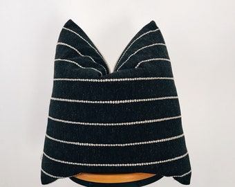 Black and White Striped Pillow Cover