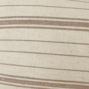 Natural/ Tan and Brown Striped Pillow Cover, Lumbar Pillow Cover ...