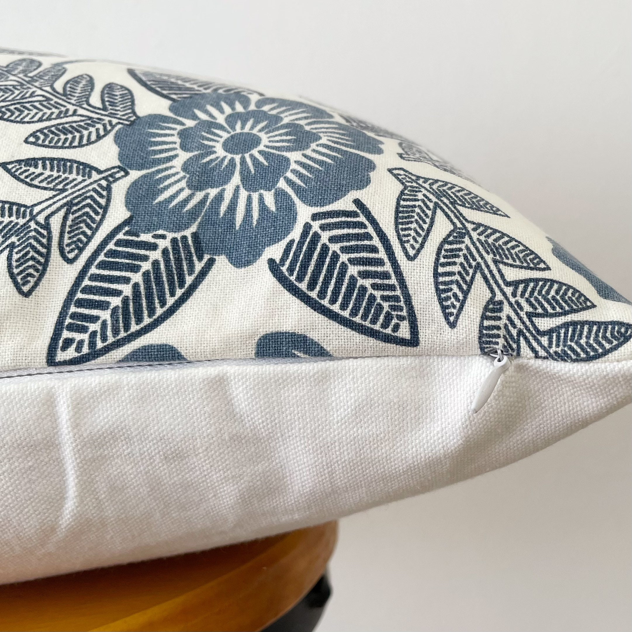 Blue and White Floral Pillow Cover Lumbar Pillow Cover12x20 Etsy