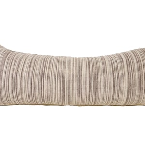 brown striped pillow cover, lumbar pillow cover