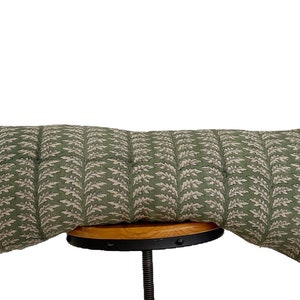 Block print linen pillow, green/gray floral natural linen pillow cover, lumbar pillow cover 12x20”14x20”14x30”14x34”