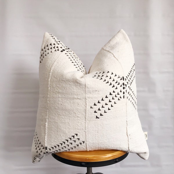 Authentic Mudcloth  pillow cover ,natural and black Mudcloth pillow cover ,for sofa pillow cover