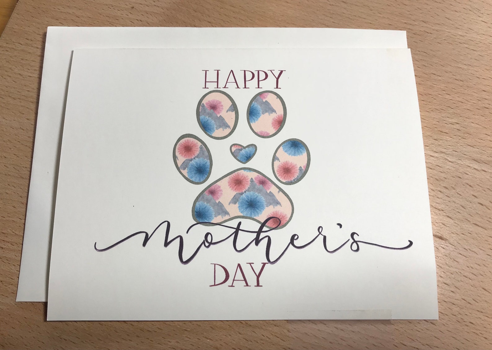 Happy Mother's Day Paw Card
