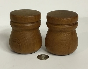 Large Salt and Pepper Shakers Wood