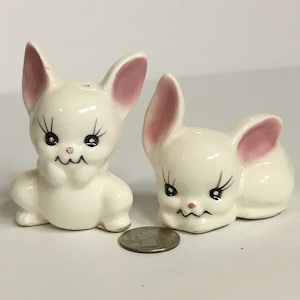Enesco Rabbits Salt And Pepper Shakers, Porcelain