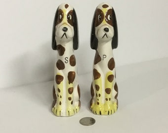 Vintage Japan Dog Salt And Pepper Shakers