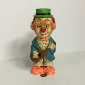 Ceramic Clown With Guitar Bank