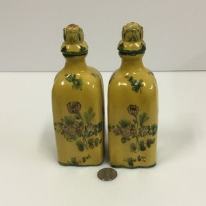 Italy Pottery Bottles Signed - F