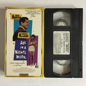 All In A Nights Work, 1961, Dean Martin, Shirley McClaine, VHS- A