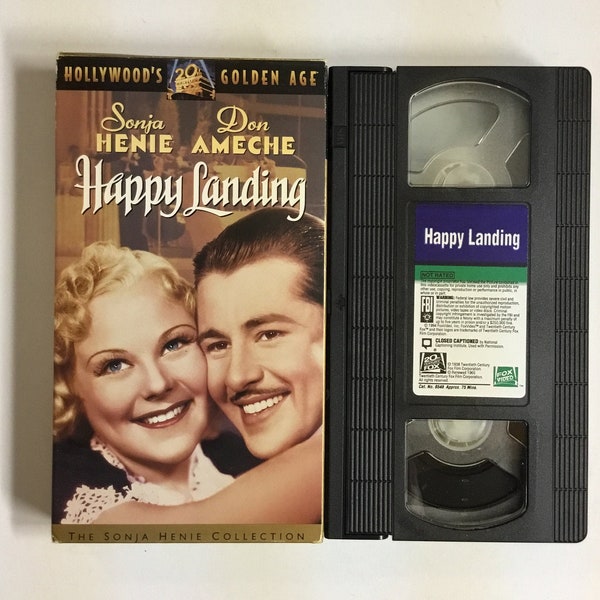 Happy Landing, 1938, Sonja Henie, Don Ameche, VHS- A