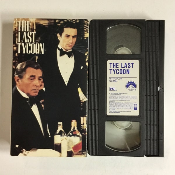 The Last Tycoon, 1977, Robert De Niro, Tony Curtis, Robert Mitchum, Jeanne Moreau, Jack Nicholson, Donald Pleasence, Ray Milland, VHS, B