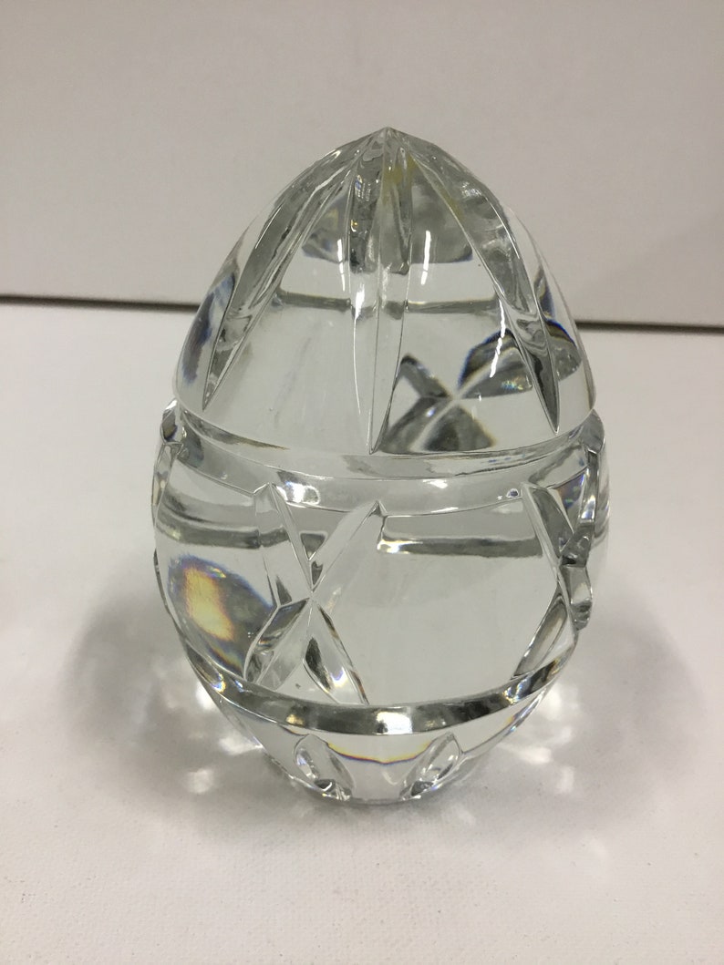 24 Lead Crystal Egg Paperweight from Poland Etsy