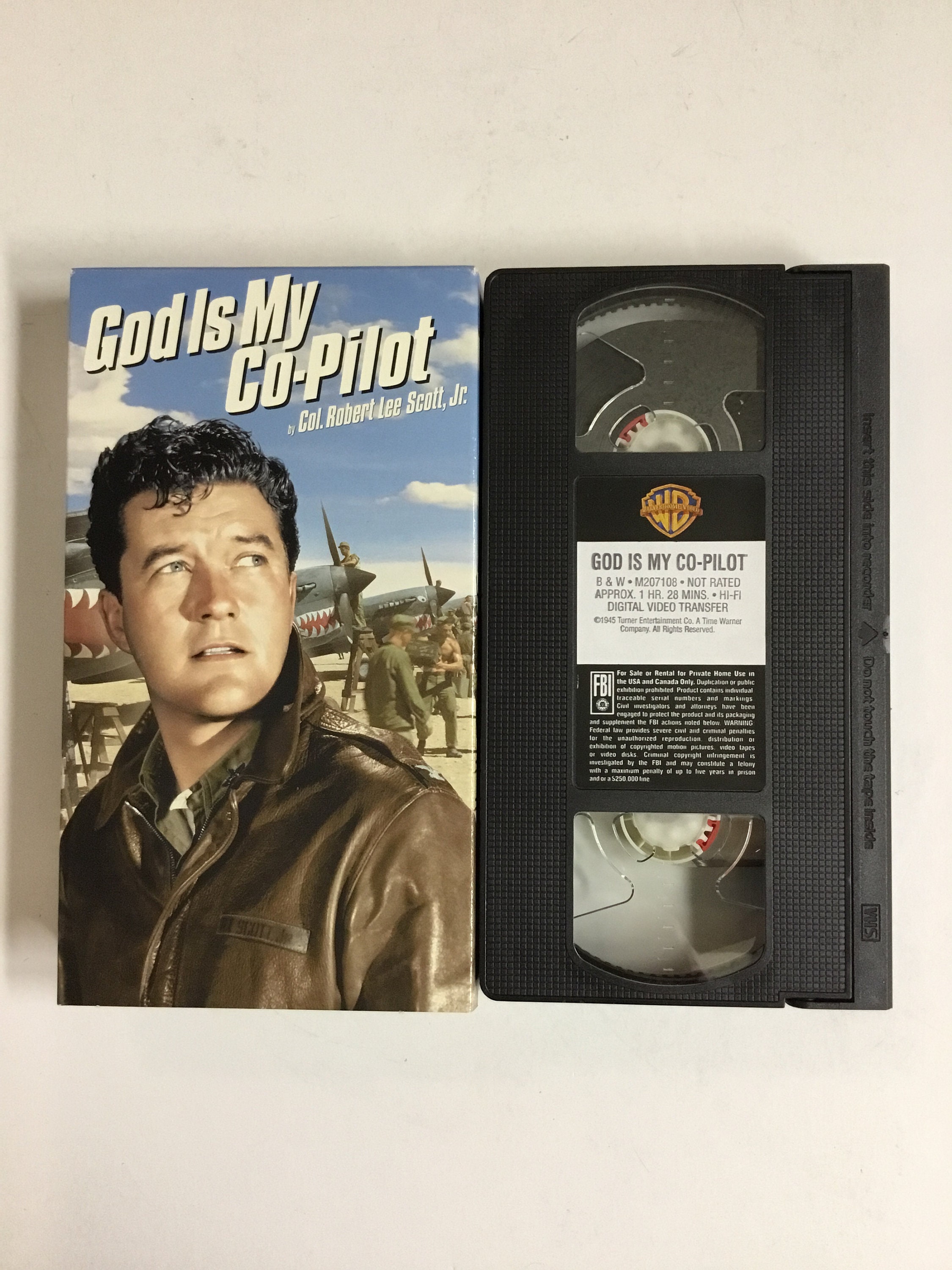 God Is My Co-Pilot, 1945, B&W, Dennis Morgan, Dane Clark, Raymond Massey, VHS, B