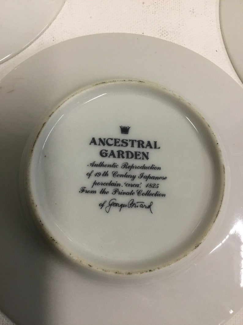 Georges Briard Ancestral Garden 4 Saucers And Teacup