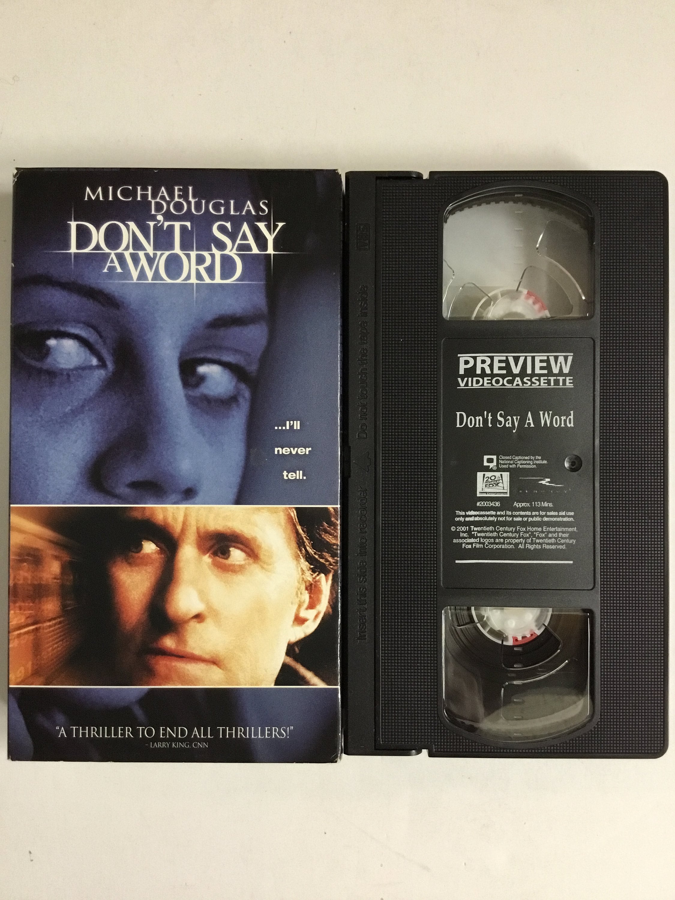 Preview Dont Say A Word 2001 Michael Douglas Brittany Murphy VHS A Preview dont say a word 2001 michael douglas brittany murphy vhs a