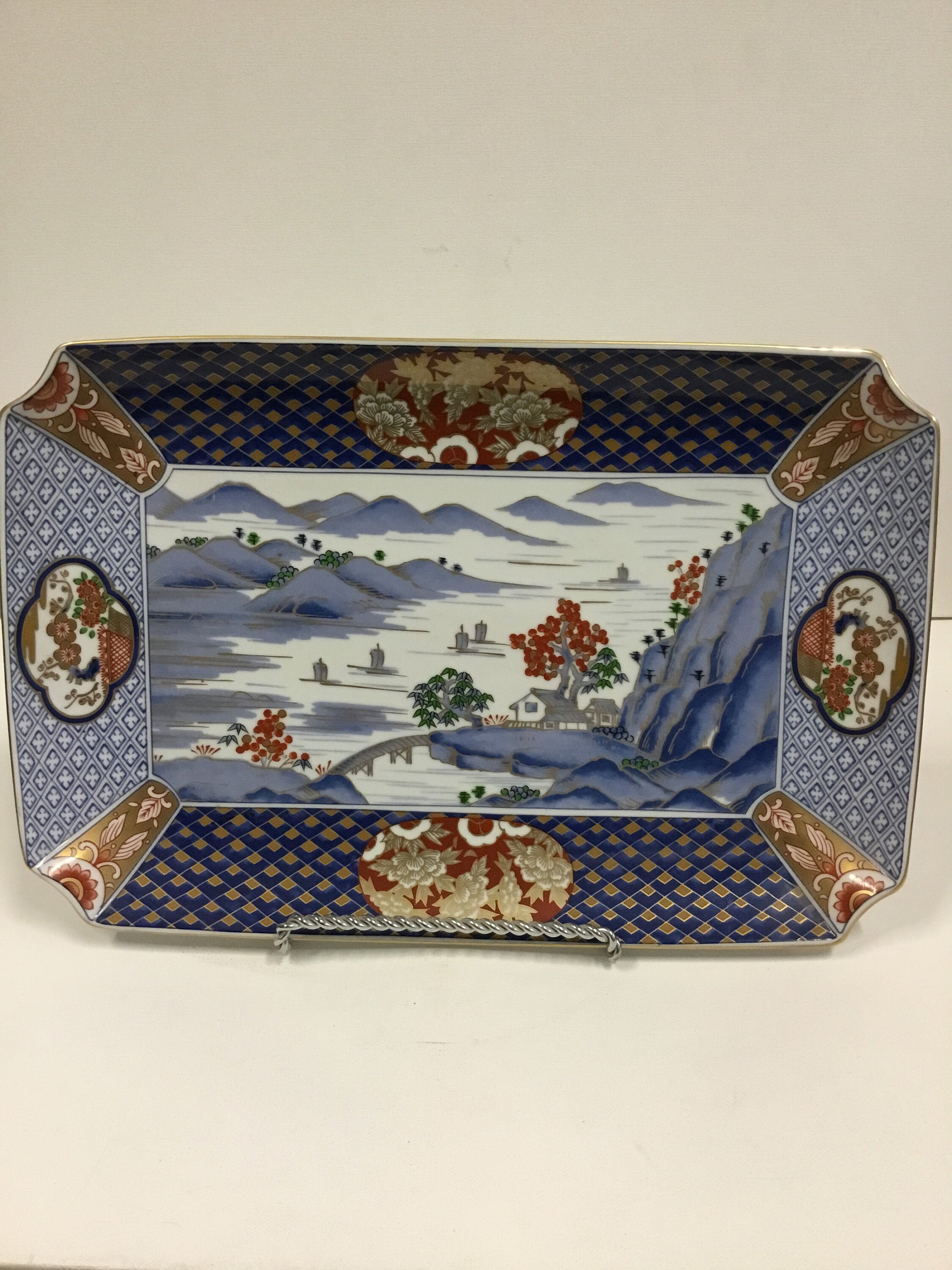 Kozan Gama ( Kozan Kiln) Large Porcelain Rectangular Serving Tray