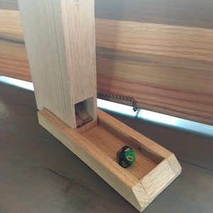 Compact Oak Dice Tower