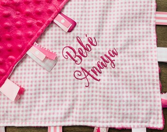 Manta para bebé con estampado de animales, color salvia, lunares y franela - Regalo para baby shower