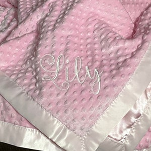 Big 50x60 Silky Blanket, Custom College Throw with Satin & Minky, Adult Teen Graduation Gift
