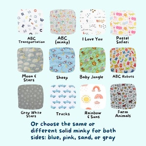 Manta de bebé personalizada Bigger Tag Cuddle, regalo para baby shower en felpa bordada y suave al tacto. imagen 4