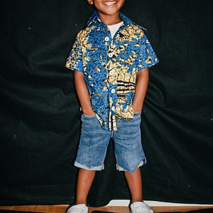 African print boys shirt/boys ankara shirt/African print boys