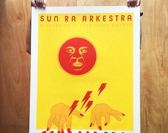 Sun Ra Arkestra A1 Screen Print by Niklaus Troxler Hand signed & numbered