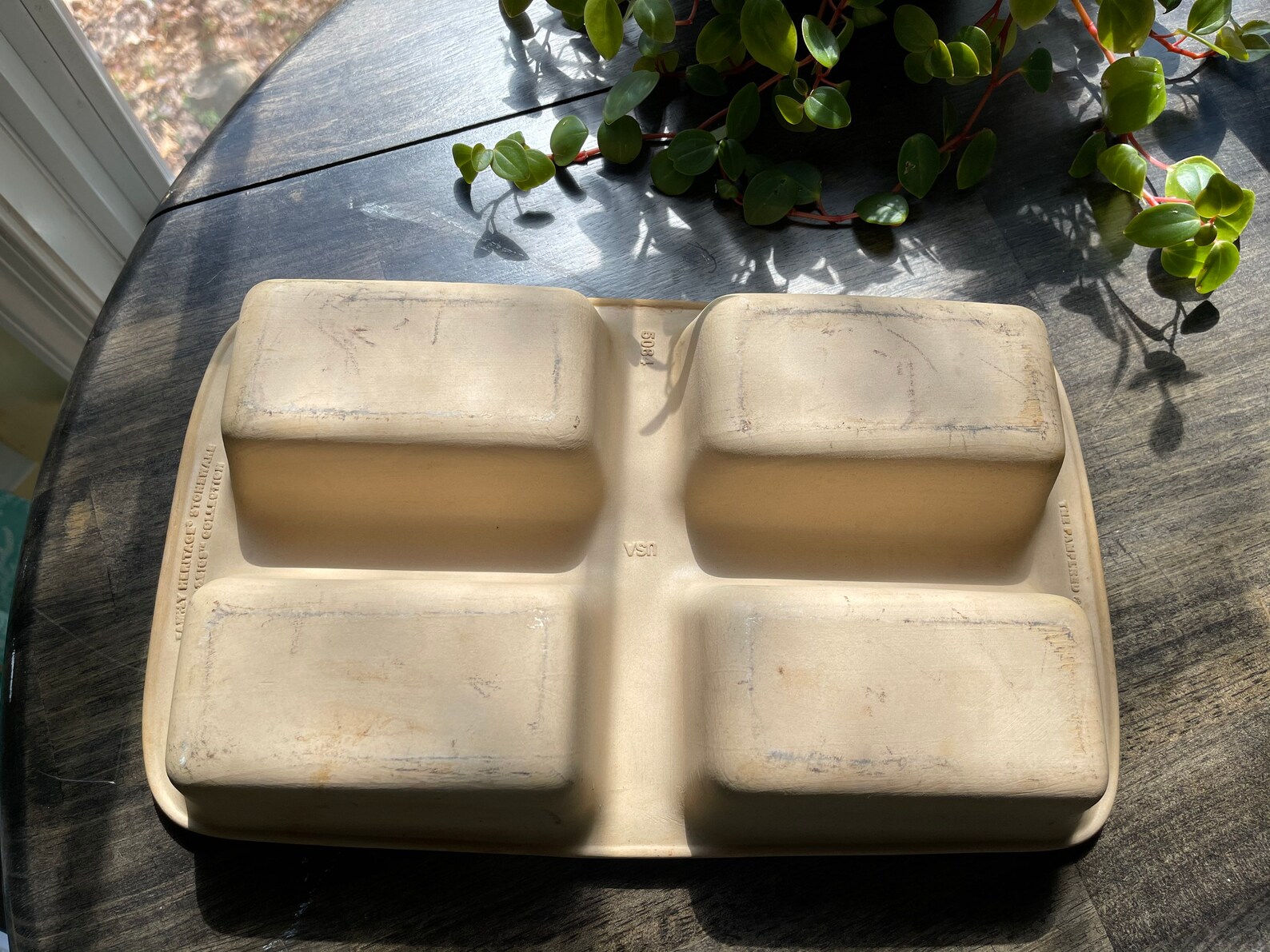 Pampered Chef Stoneware Mini Loaf Pan Bread Meatloaf Etsy