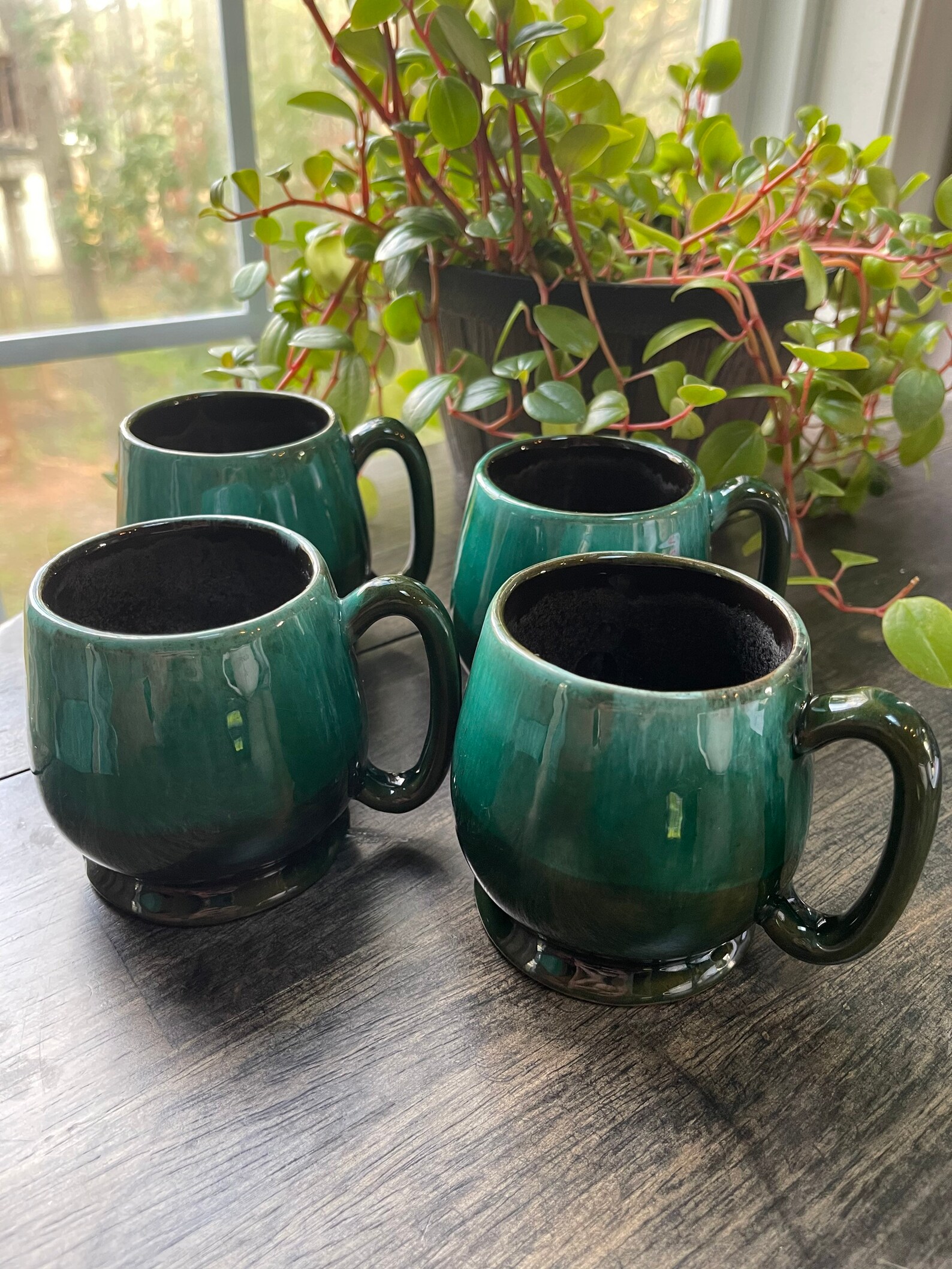 vintage-blue-mountain-pottery-mugs-4-piece-set-blue-etsy