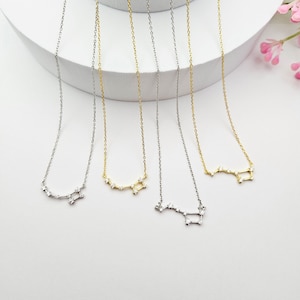 Big Dipper Necklace  Little Dipper Necklace with Gemstone in Sterling Silver, Constellation Necklace, Celestial Astrology Horoscope Jewelry