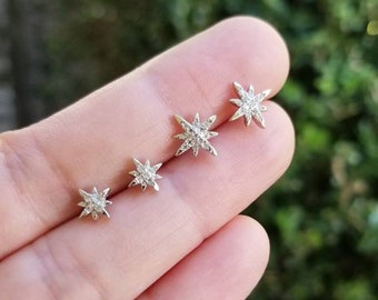 Bridesmaid Gift Starburst earrings Earrings Star Earrings Dainty Earrings Starburst stud earrings Gold dainty earrings Gift for her