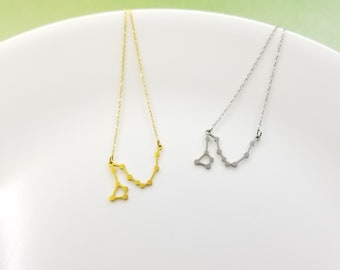 Draco Constellation Necklace, Horoscope Necklace, Astrology Celestial Star Constellation Jewelry
