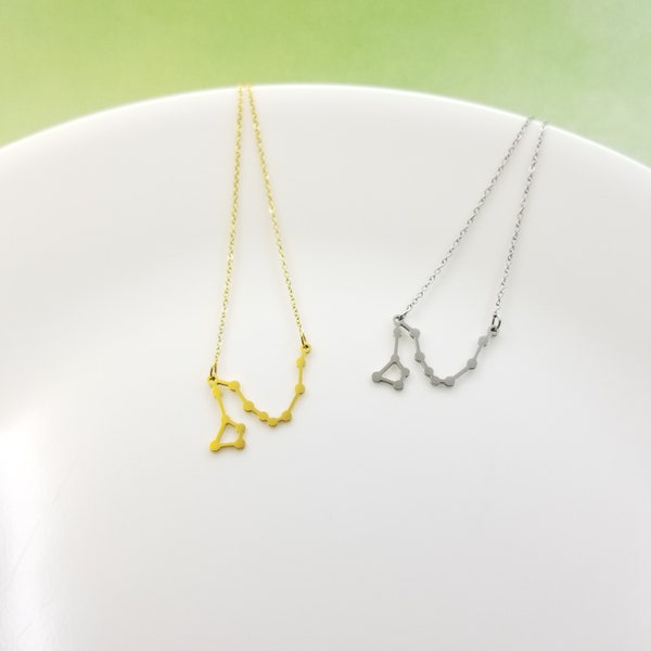 Draco Constellation Necklace, Horoscope Necklace, Astrology Celestial Star Constellation Jewelry