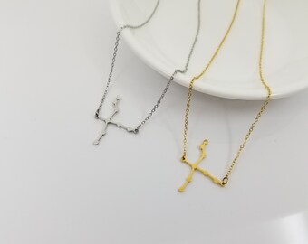 Cygnus Necklace, Constellation Necklace, Northern Cross Swan Constellation Necklace, Astrology Necklace, Celestial Horoscope Jewelry