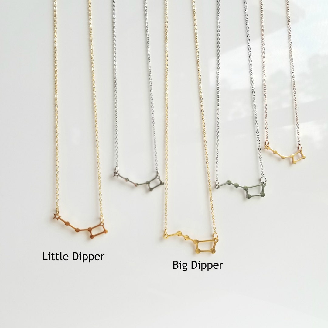 Big Dipper Necklace, Celestial Constellation Necklace, Big Dipper - Main Image