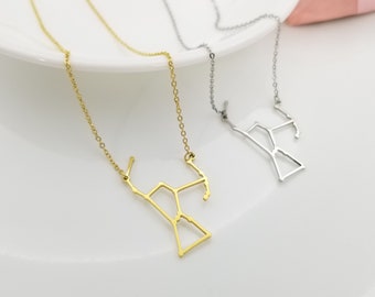 The Hunter Orion Constellation Necklace, Star Celestial Horoscope Astronomy Jewelry, The Hunter Necklace, Orion Necklace