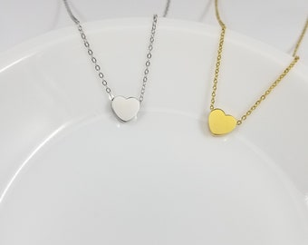 Tiny Heart Shape Necklace Dainty Necklace Small Heart Love  Friendship Gift for Moms