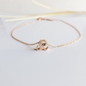 A to Z Custom Initial Necklace, Dainty Alphabet Letter Necklace Silver Gold Rose Gold, Perfect Bridesmaid or Birthday Gift