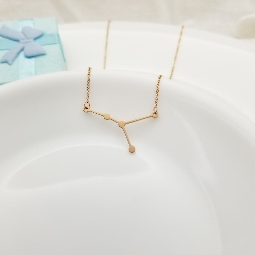 Constellation Zodiac Cancer Necklace, Celestial Jewelry Gold Rose Gold ...