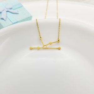 Taurus Necklace, Constellation Zodiac Necklace, Christmas Gift for best Friend, Celestial Jewelry, Horoscope Necklace, Astrology Necklace,