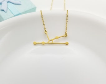 Taurus Necklace, Constellation Zodiac Necklace, Christmas Gift for best Friend, Celestial Jewelry, Horoscope Necklace, Astrology Necklace,
