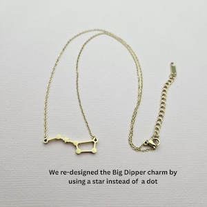 Little Constellation Necklace Little Dipper North Star / Big Dipper Necklace in Silver Gold and Rose gold Ursa Minor Polaris Necklace image 7