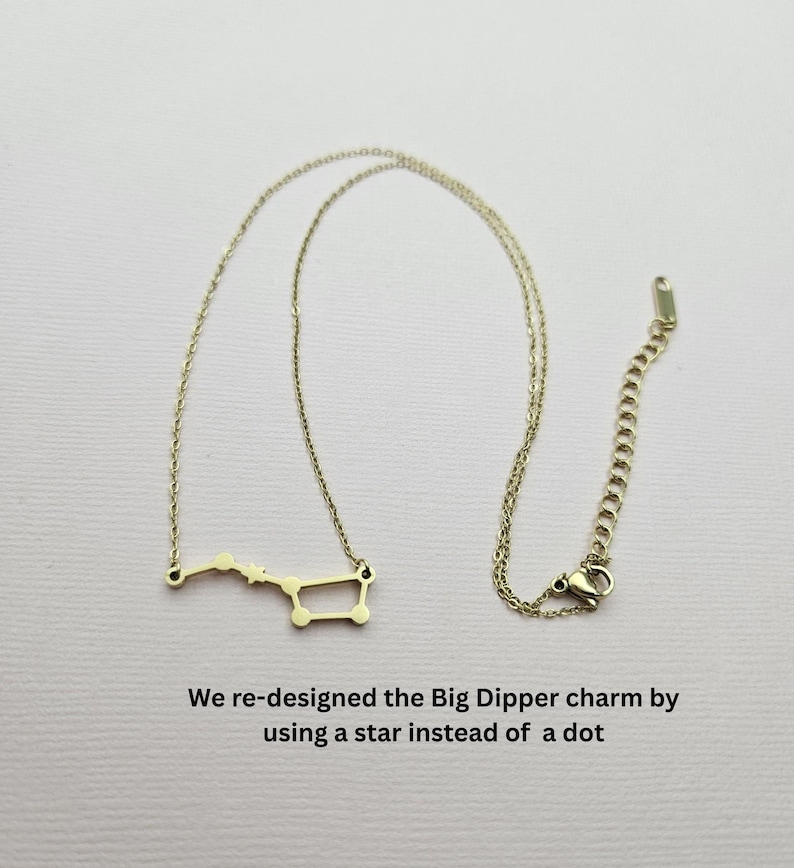 Little Constellation Necklace Little Dipper North Star / Big Dipper Necklace in Silver Gold and Rose gold Ursa Minor Polaris Necklace image 7