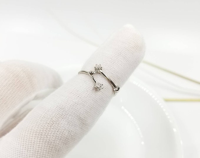 Aries Ring Zodiac Ring Aries Constellation Zodiac Jewelry Horoscope Celestial Astrology Jewelry Birthday Jewelry Crystal Ring