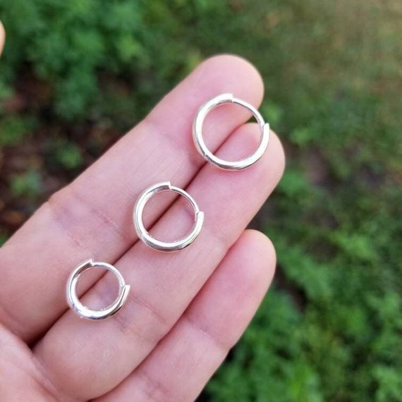 Sterling Silver Mini Huggie Hoops