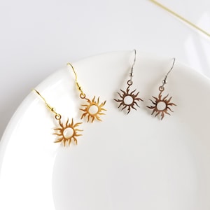 Sunburst Earrings Gold Silver Boho Earrings Sun Earrings Celestial Earrings Sunburst Jewelry Statement Earrings Sunshine Earrings