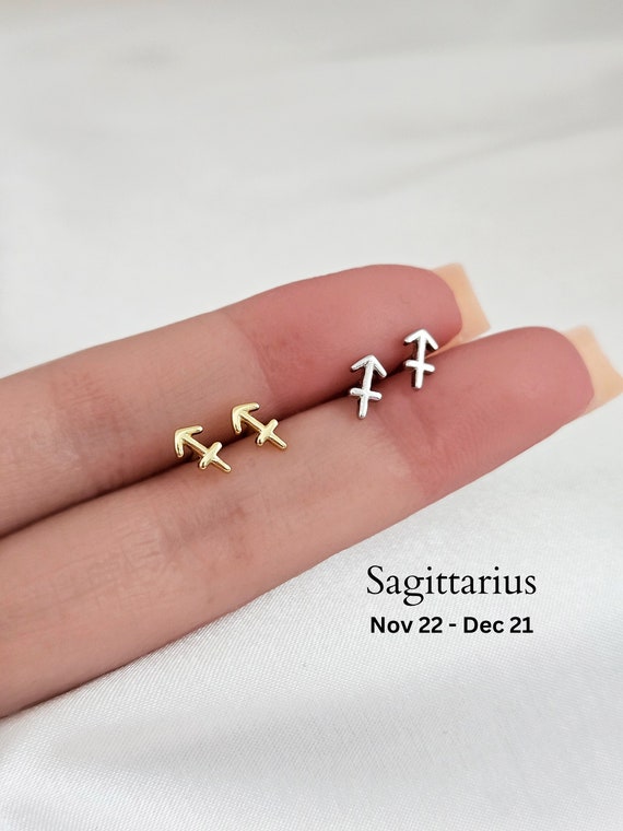 Sterling silver Zodiac studs Sterling silver Zodiac studs