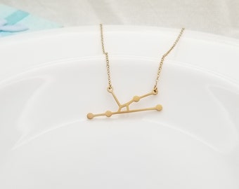 Constellation Necklace Taurus, Zodiac Taurus Charm Necklace Silver Gold Rose Gold, Celestial Jewelry, Perfect Horoscope Astrology Gift