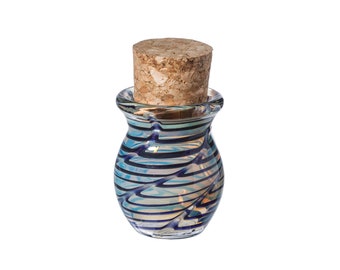 Blue Pyrex Stash Jar with Cork