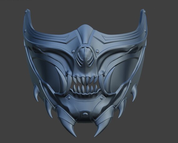 Skorpion Damon Samurai Maske Fur Gesicht Aus Mortal Kombat 9 X Etsy