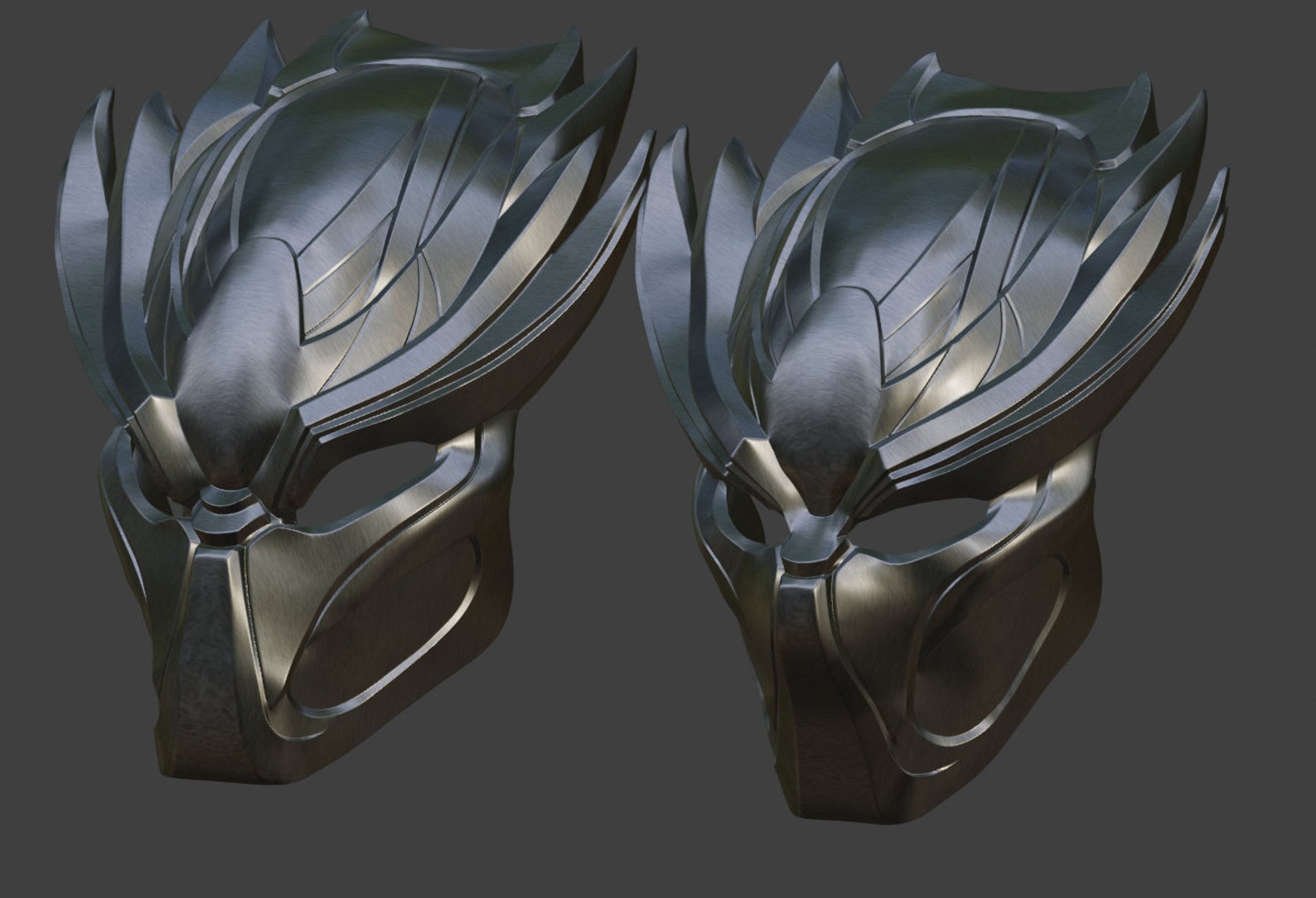 Predator Phoenix mask 3D Model STL and OBJ File for 3D Etsy